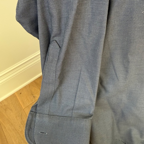 3 - Charles Tyrwhitt Mens Sz 16.5/35 Dress Shirt Classic Fit - Blue, White - Picture 9 of 16